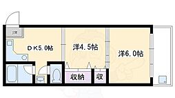 メゾン・ド・白河 2DKの間取図画像