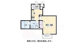 アーバンフラッツ四条西洞院 1Kの間取図画像