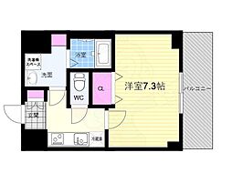 プレサンス京都北野白梅町 1Kの間取図画像