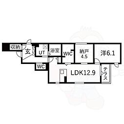 Foresta御所東 1SLDKの間取図画像