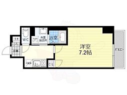 エスカーサ京都四条梅津 1Kの間取図画像