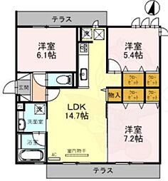 くおん嵯峨 西棟 1階/-