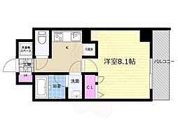 ベラジオ京都西院ウエストシティ3 1Kの間取図画像