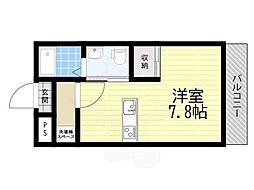 キョウトハウス桂川 ワンルームの間取図画像