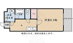 コージーハイツ大宮 1Kの間取図画像