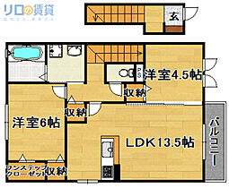 大阪府大阪市東淀川区豊里3丁目（賃貸アパート2LDK・2階・63.63㎡） その2