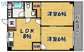 大阪府大阪市東淀川区豊里2丁目（賃貸マンション2LDK・2階・39.40㎡） その2