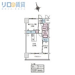 スプランディッドライズ新大阪ノース 2LDKの間取図画像