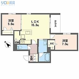 間取図画像 2LDK