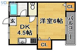 サンヒルズ 1DKの間取図画像