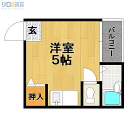 ネオハイツ ワンルームの間取図画像