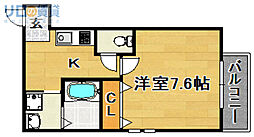 フジパレス瑞光駅南 1Kの間取図画像