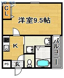 フジパレス豊里5番館 1Kの間取図画像