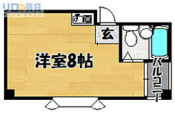 レモンビル ワンルームの間取図画像