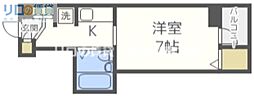 T-HOMES新大阪 1Kの間取図画像