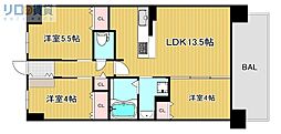 アーバンパーク淡路 3LDKの間取図画像