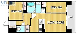 アーバンパーク淡路 2LDKの間取図画像