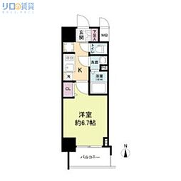 ArtizA淡路 1Kの間取図画像