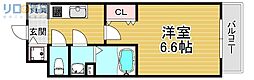 S-RESIDENCE上新庄beat 1Kの間取図画像