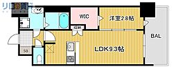 セレ二テ新大阪プリエ 1LDKの間取図画像