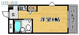 サンノゼハイツ ワンルームの間取図画像