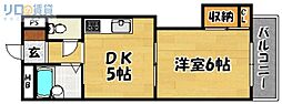 上新庄グランドハイツ北 1DKの間取図画像