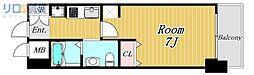 エステムコート新大阪Xザ・ゲート 1Kの間取図画像