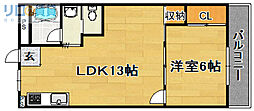 大幸ハイツ 1LDKの間取図画像