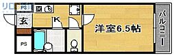 ホリック1 1Kの間取図画像