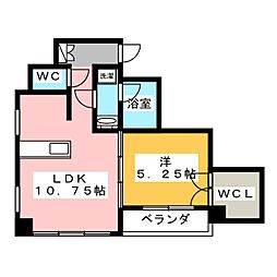 アクア 1LDKの間取図画像