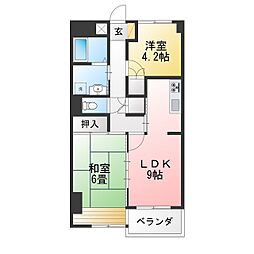 メゾン・ド・高麗 2LDKの間取図画像