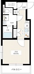 ルクシェール常盤台アゼスト 1Kの間取図画像