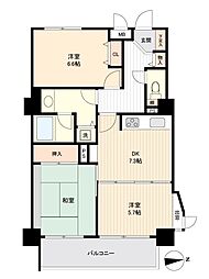 ライオンズマンション熱海梅園第2 3DKの間取図画像