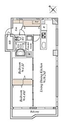 ライオンズマンション西荻 2LDKの間取り