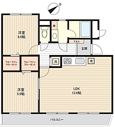 間取図画像 2LDK