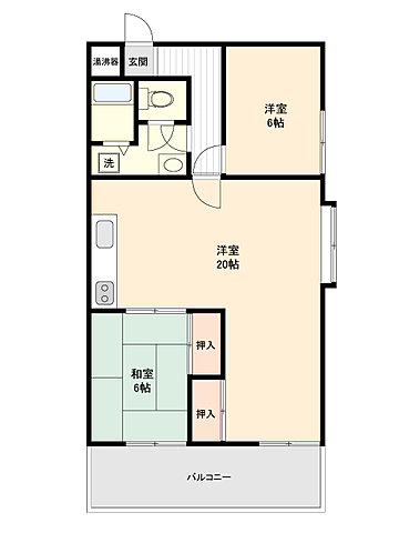 間取り コーポ芝中 7階/-