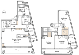 グランドメゾン紀尾井坂 3SLDKの間取図画像