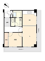 ＡＳハイライン 1LDKの間取り