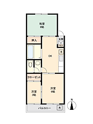 高島平ローヤルコーポ 3DKの間取図画像