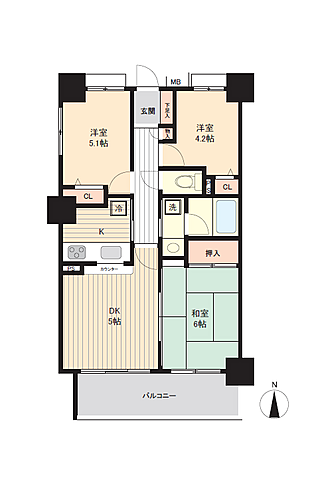 間取り ハイホーム青梅 2階/-