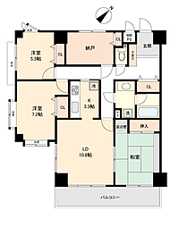 間取図画像 3SLDK
