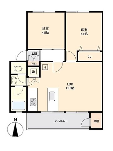 間取り 多摩川住宅　ハの14号棟 1階/-