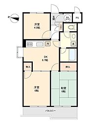 ハイマート西所沢 3DKの間取図画像
