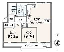 間取図画像 2LDK
