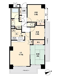 磯子北パーク・ホームズ 3LDKの間取図画像