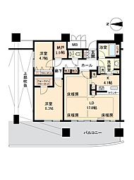 イーストコア曳舟二番館 2LDKの間取図画像