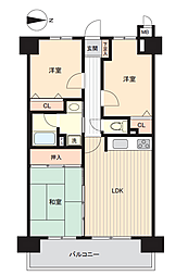 ライオンズマンション健軍東桜通り 3LDKの間取図画像