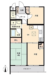 ダイアパレス杉田 3DKの間取図画像