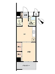 三洋キャッスルハイツ 1DKの間取図画像