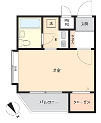 日神パレステージ橋本 1Kの間取図画像